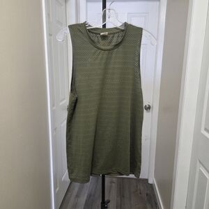 Zyia Active Olive Green Perforated Mesh Tank Top | Breathable Athletic Workout